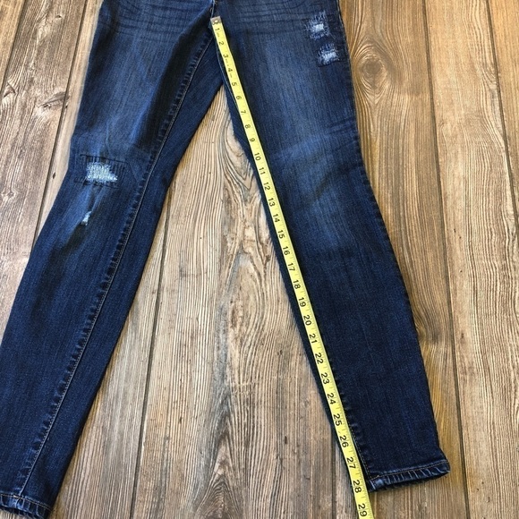 GAP Dark Wash Distressed Denim Jean Leggings 4/27R - Picture 7 of 10